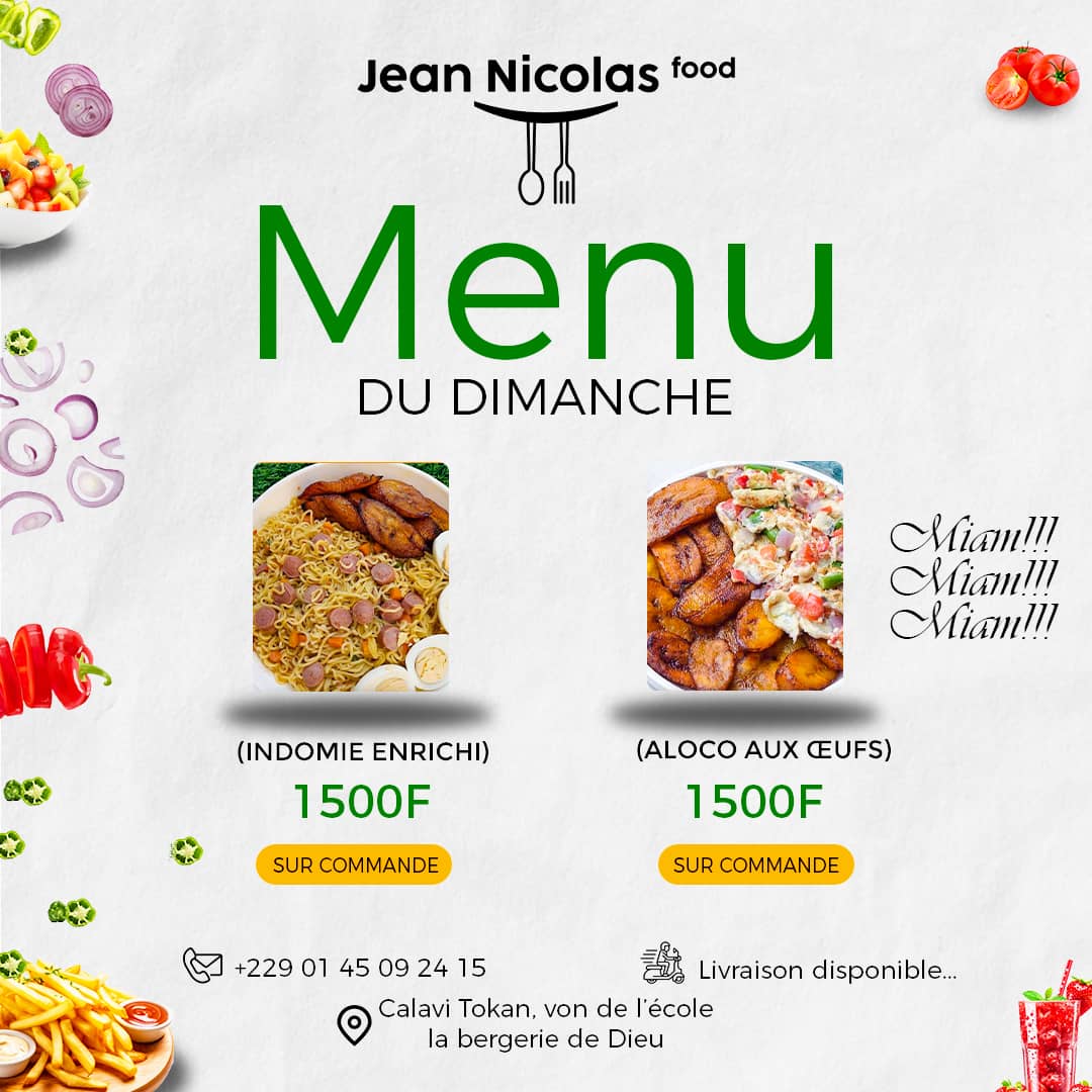 MENU DU DIMANCHE